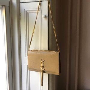 YSL / Saint Laurent Kate Croc-Embossed Bag